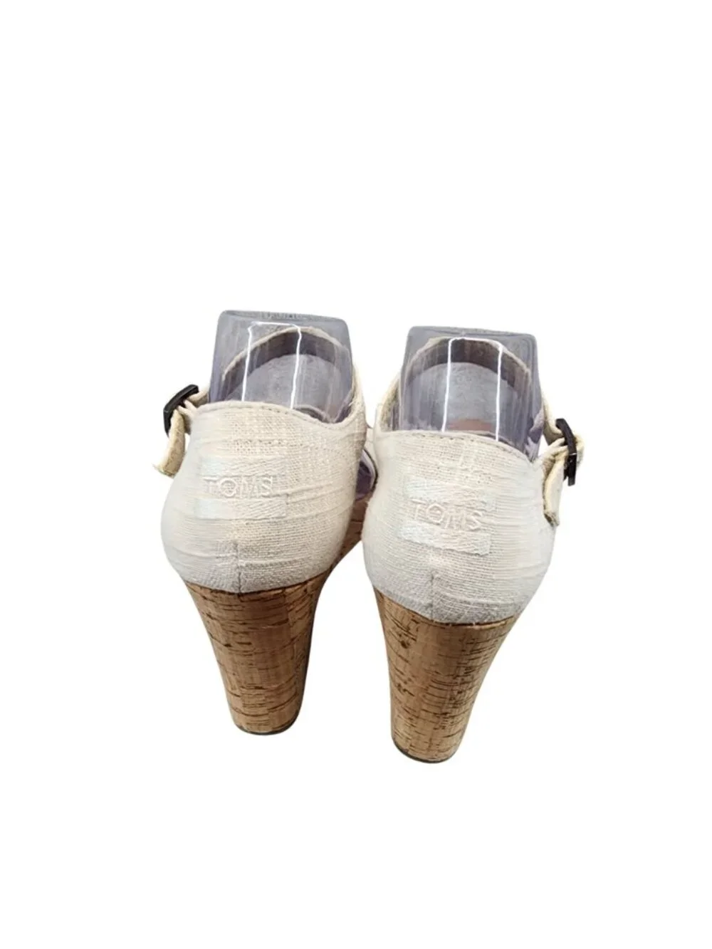 Toms Shoes Womens Size 10 Tan Wedge Heel Sandals